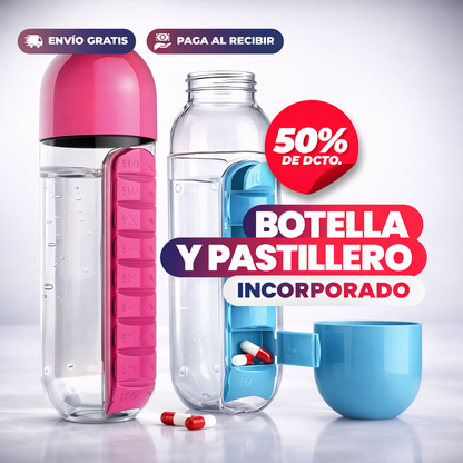 Botella Pastillero 3 en 1